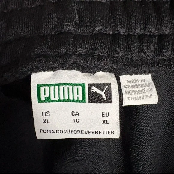 Puma Mens Track Pants XL Black Green Blue Stripe Joggers Athletic Sweatpants - Picture 8 of 10